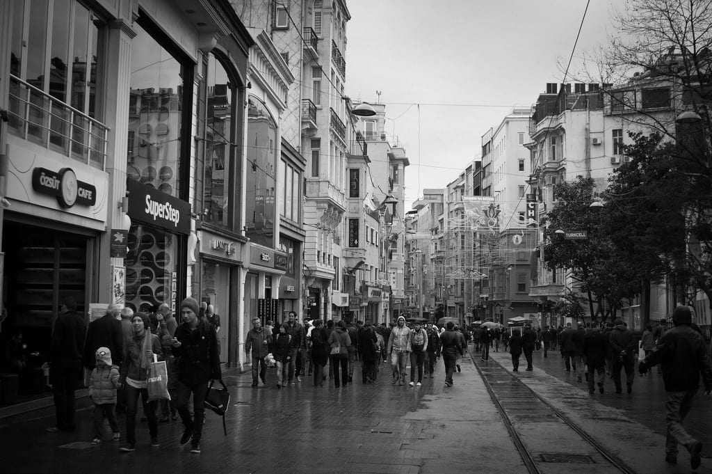 The Streets of Taskim in Istanbul in Black and White - Istanbul and Cappadocia in Beautiful Photos